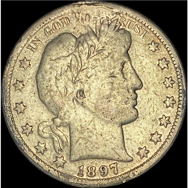 1897-S Silver Barber Half Dollar NICELY  CIRCULATED