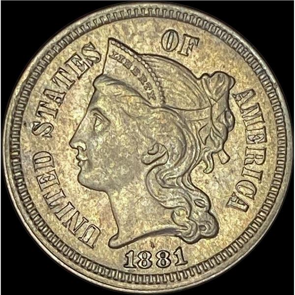 1881 Nickel Three-Cent Piece UNCIRCULATED