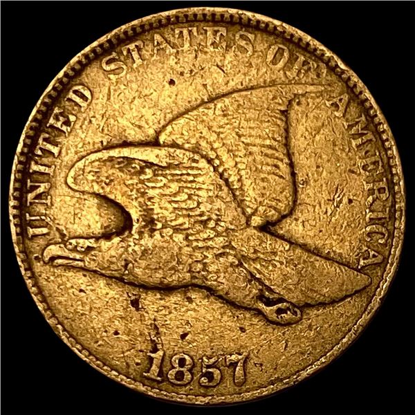 1857 Copper-Nickel Flying Eagle Cent  NEARLY  UNCIRCULATED