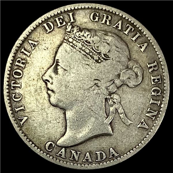 1888 Silver 25 Cents Canada Victoria    CLOSELY UNCIRCULATED