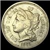 1865 Nickel Three-Cent Piece  NEARLY  UNCIRCULATED