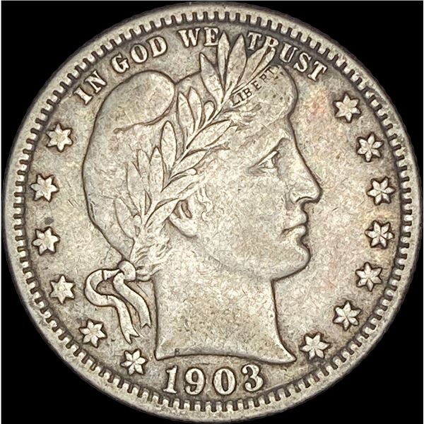 1903-O Silver Barber Quarter NEARLY  UNCIRCULATED