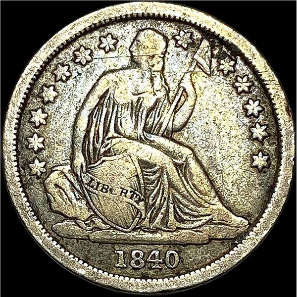 1840 Seated Liberty Dime LIGHTLY CIRCULATED