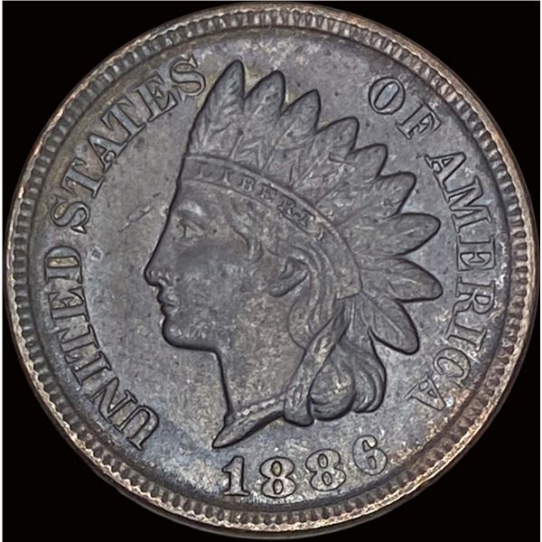 1886 T2 Indian Head Cent NEARLY UNCIRCULATED