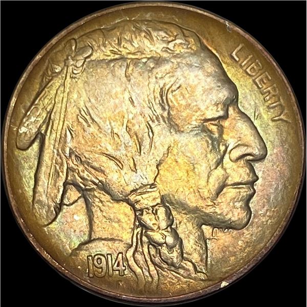 1914 Toned Buffalo Nickel CHOICE BU