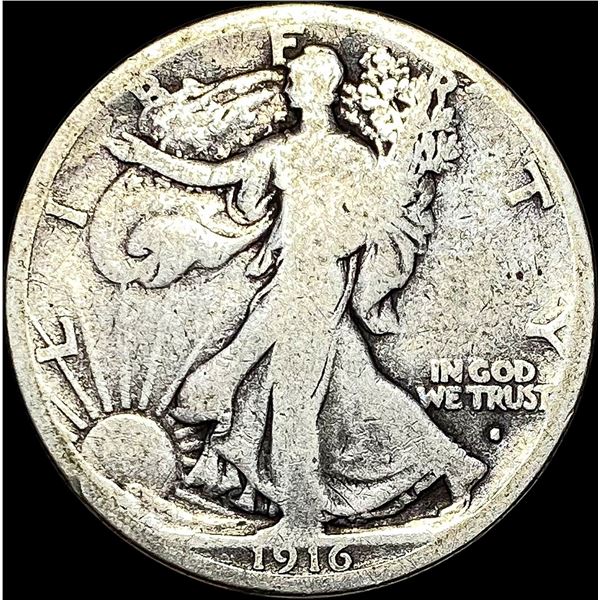 1916-S Walking Liberty Half Dollar NICELY  CIRCULATED