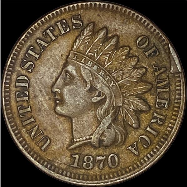 1870 Indian Head Cent NEARLY UNCIRCULATED