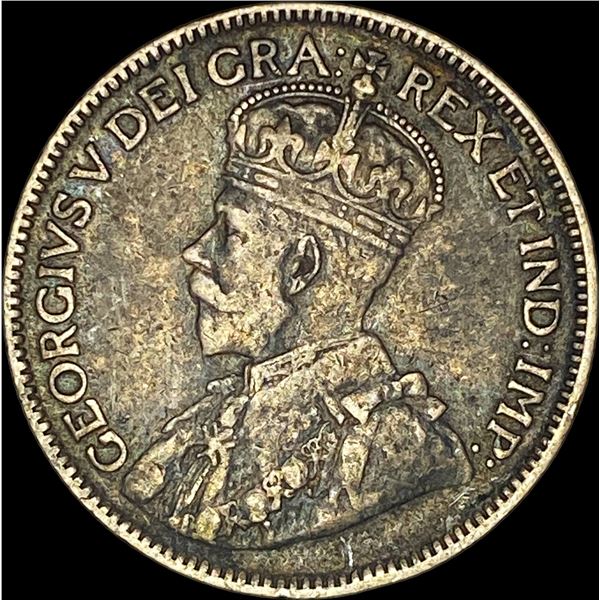 1913 Canada Silver 25 Cents NEARLY  UNCIRCULATED