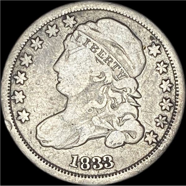 1833 Capped Bust Dime NICELY CIRCULATED