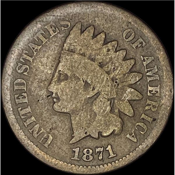 1871 Indian Head Cent NICELY CIRCULATED