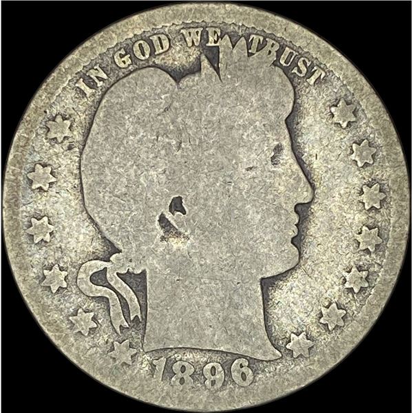 1896-O Silver Barber Quarter NICELY  CIRCULATED