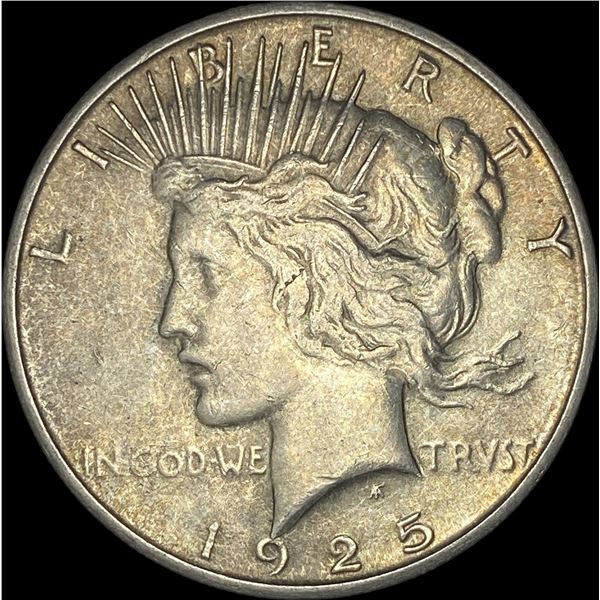 1925-S Silver Peace Dollar CHOICE AU
