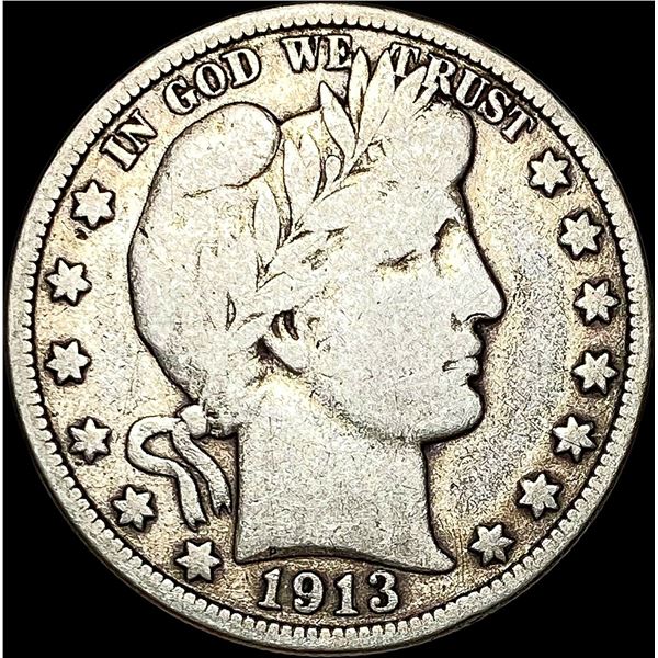 1913 Barber Half Dollar NICELY CIRCULATED
