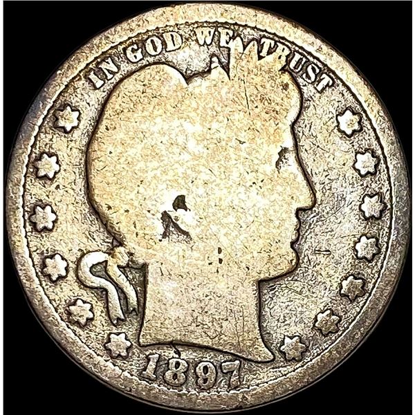1897-S Silver Barber Quarter NICELY  CIRCULATED