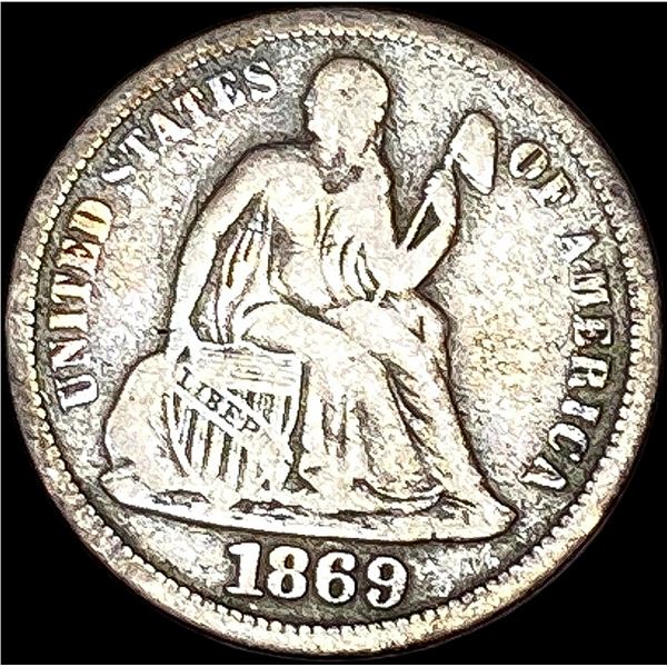 1869 Seated Liberty Dime CLOSELY UNCIRCULATED