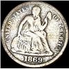 Image 1 : 1869 Seated Liberty Dime CLOSELY UNCIRCULATED
