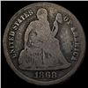 Image 1 : 1868 Seated Liberty Dime NICELY CIRCULATED