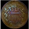 Image 1 : 1864 Bronze Two-Cent Piece NEARLY  UNCIRCULATED