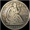 Image 1 : 1859 Seated Liberty Half Dollar NICELY  CIRCULATED