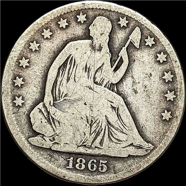 1865-S Seated Liberty Half Dollar NICELY  CIRCULATED