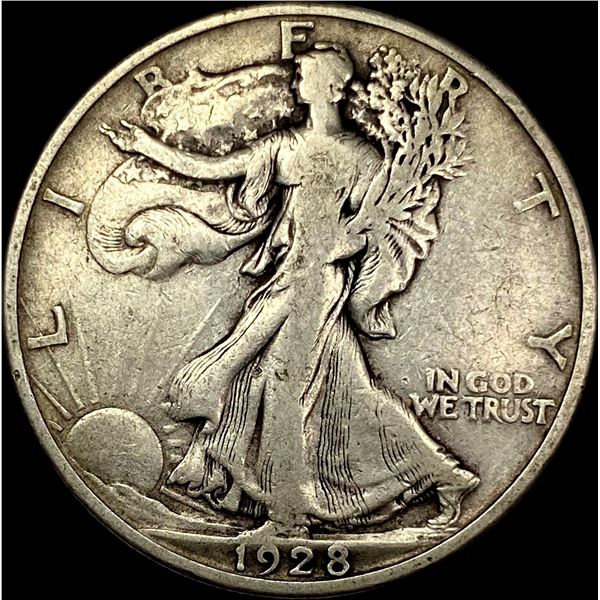 1928-S Walking Liberty Half Dollar LIGHTLY  CIRCULATED