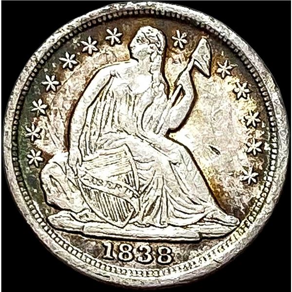 1838 Seated Liberty Half Dime CLOSELY  UNCIRCULATED