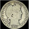 Image 1 : 1892 Silver Barber Half Dollar NICELY  CIRCULATED