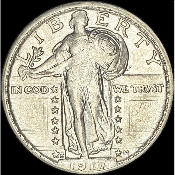 1917-S Type 2 Standing Liberty Quarter CHOICE  AU