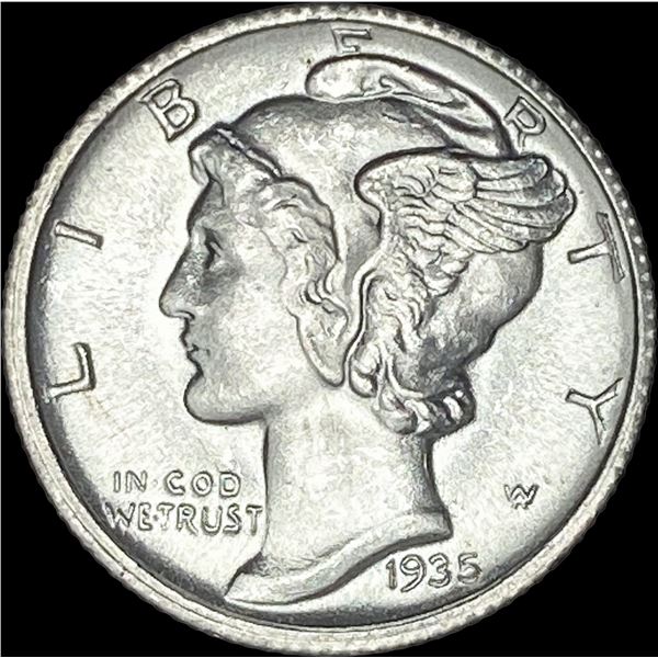 1935-D Silver Mercury Dime GEM BU