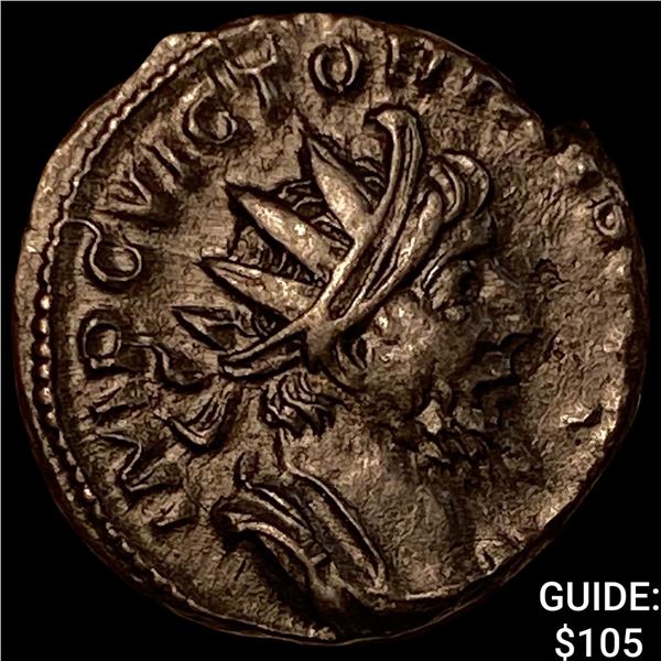 Romano-Gallic Victorinus 269-271 AD BI Dbl Denarius CHOICE AU
