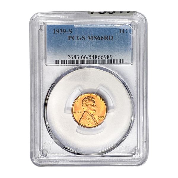 1939-S Wheat Cent PCGS MS66 RD