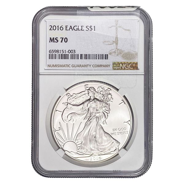 2016 Silver Eagle NGC MS70