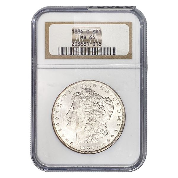 1884-O Morgan Silver Dollar NGC MS64