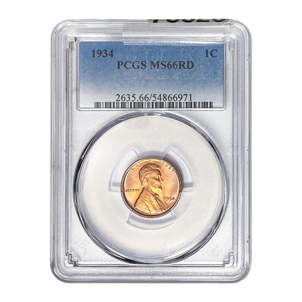 1934 Wheat Cent PCGS MS66 RD