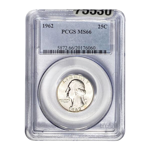 1962 Washington Silver Quarter PCGS MS66