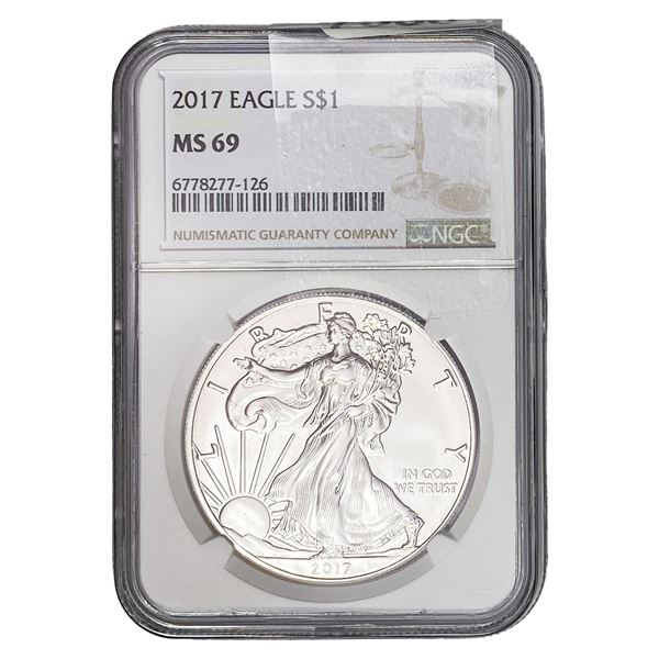 2017 Silver Eagle NGC MS69