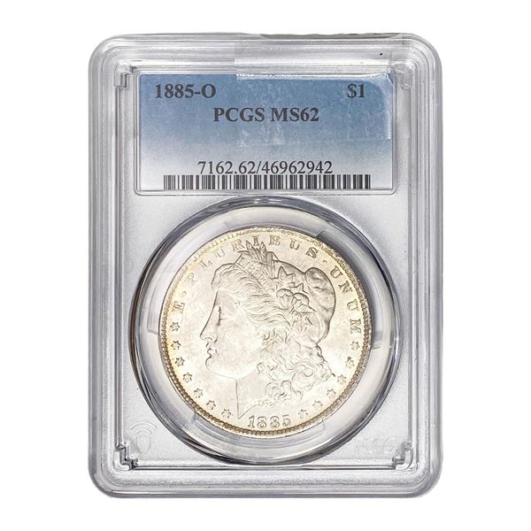 1885-O Morgan Silver Dollar PCGS MS62