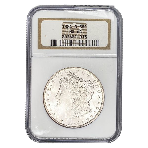1884-O Morgan Silver Dollar NGC MS64