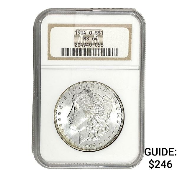 1904-O Morgan Silver Dollar NGC MS64