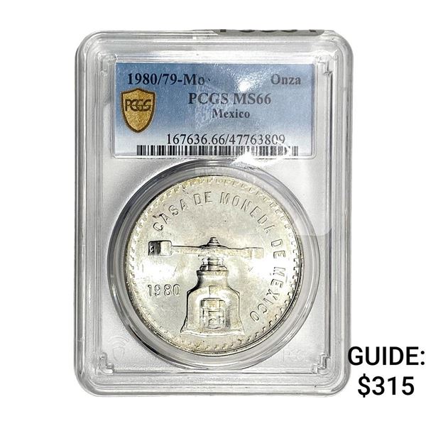 1980/79-MO Silver Mexico 1 Onza PCGS MS66