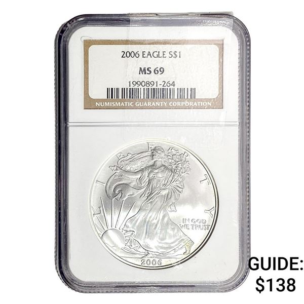 2006 Silver Eagle NGC MS69