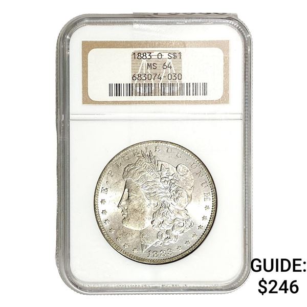 1883-O Morgan Silver Dollar NGC MS64