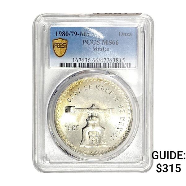 1980/79-MO Silver Mexico 1 Onza PCGS MS66