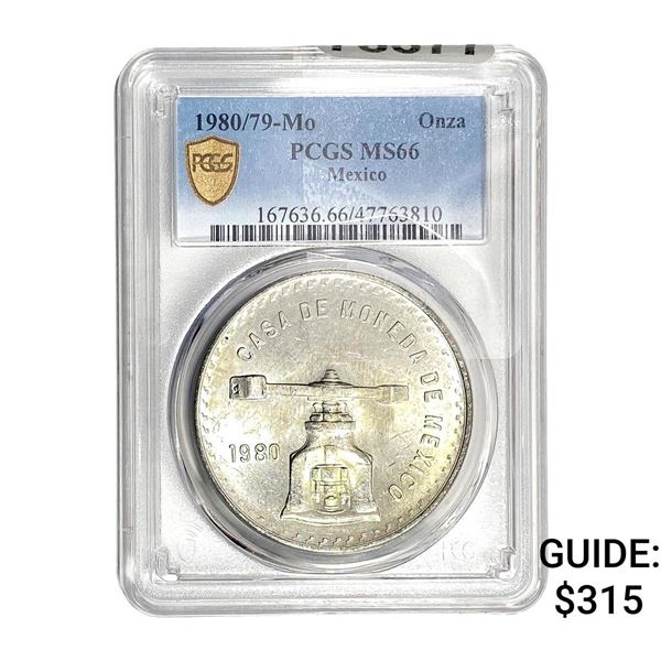 1980/79-MO Silver Mexico 1 Onza PCGS MS66