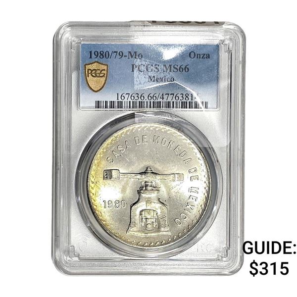 1980/79-MO Silver Mexico 1 Onza PCGS MS66