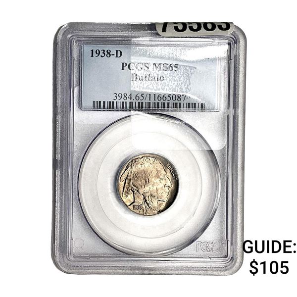 1938-D Buffalo Nickel PCGS MS65