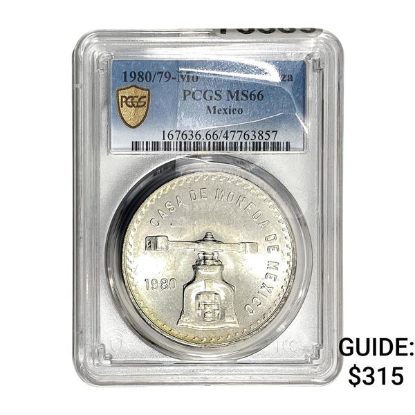 1980/79-MO Silver Mexico 1 Onza PCGS MS66