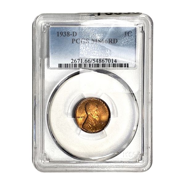 1938-D Wheat Cent PCGS MS66 RD