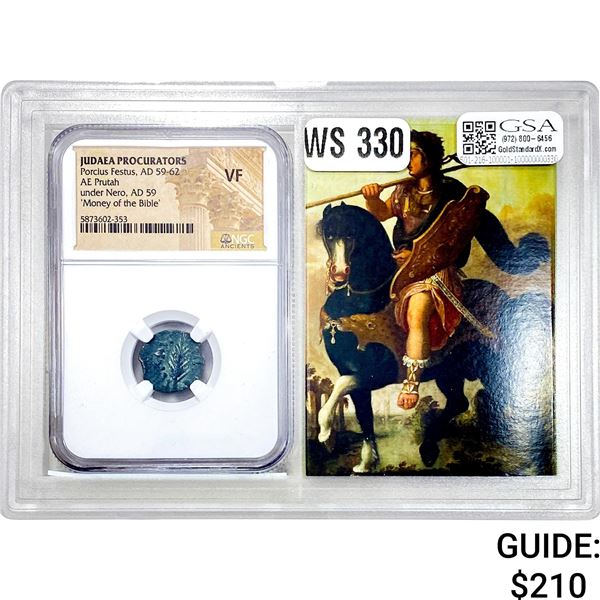 Judaea Pocius Festus, AD 59-62 AE Prutah