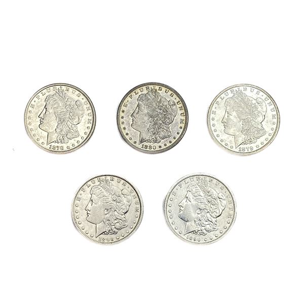 [4 Coins] 1878-1896 Morgan Silver Dollar